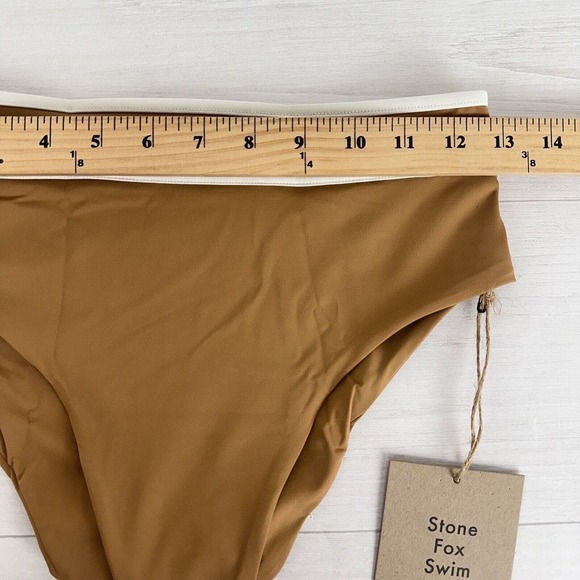 Free People Stone Fox Swim Juniper High Waist Bikini Bottom M Tobacco Brown Surf - Picture 13 of 15